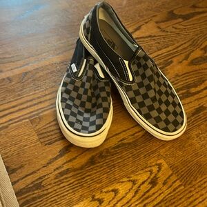 Men’s Vans checkerboard slip ons size 9